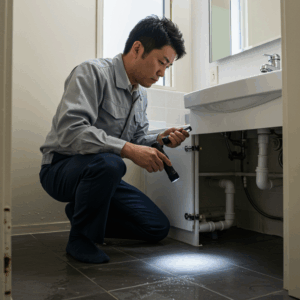 水漏れの箇所と状況を把握する