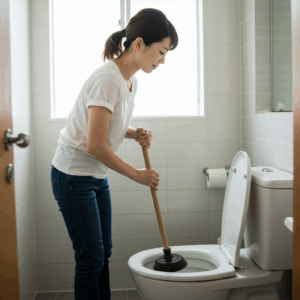 トイレつまりを悪化させないための応急処置