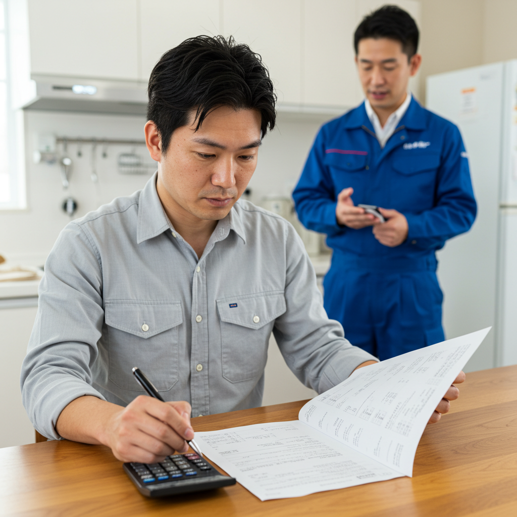 基本料金と作業料金の内訳